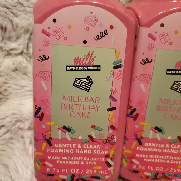 3 Bath and Body Works Milk Bar BIRTHDAY CAKE foaming hand soaps - Picture 2 of 3